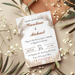 ELEGANT VINTAG BROWN WEDING INVITATION EINLADUNG