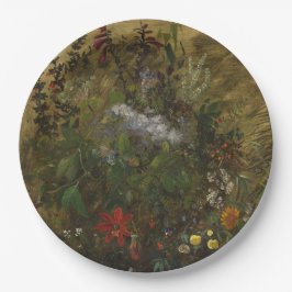 Elegant Vintag Dark Floral Pappteller