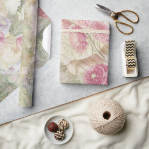 Elegant Vintag floral Geschenkpapier