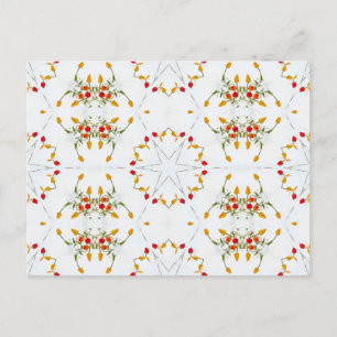 Elegant Vintag floral Postkarte