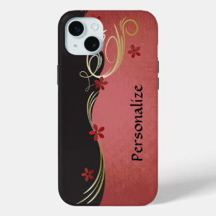 Elegant Vintag floral   Rot Case-Mate iPhone Hülle