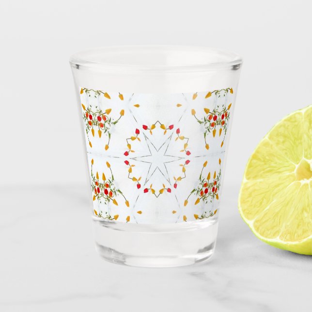 Elegant Vintag floral Schnapsglas (Vorderseite)