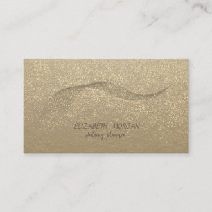 Elegant Vintag, Kraft, Gold Confetti Visitenkarte