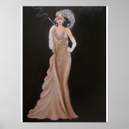 ELEGANT VINTAG LADY, POSTER