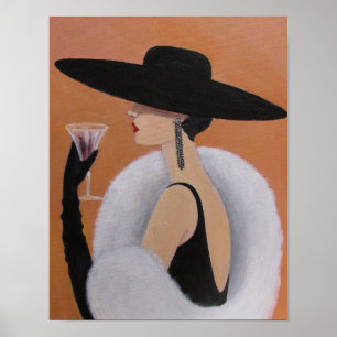 ELEGANT VINTAG LADY POSTER