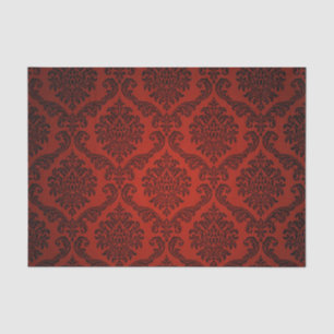 Elegant Vintag Red Damask Seidenpapier