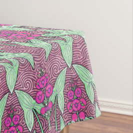 Elegant Vintag rosa Grün Jugendstil Tischdecke