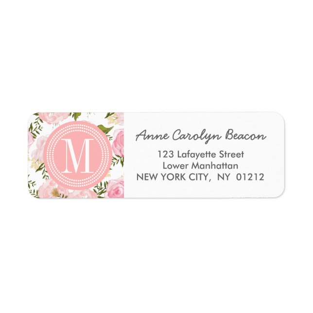 Elegant Vintag Rosa Rosen Personalisiert (Vorne)