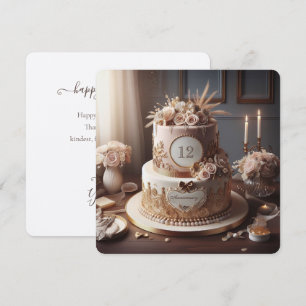 ELEGANT VINTAG SEHEN JAHRESZEITRAUM CAKE GREETING