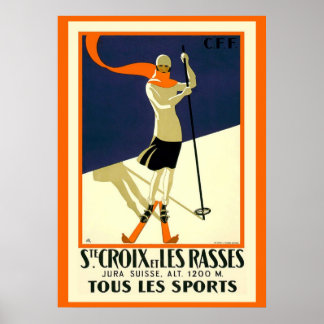 Elegant Vintag (Ste. Croix Skiing Poster copy)