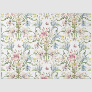 Elegant Vintage-Blumen Seidenpapier