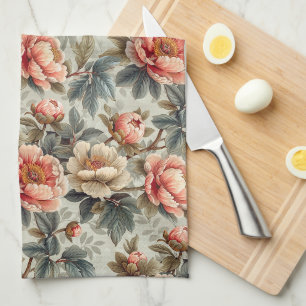 Elegant vintage Blumenmuster Geschirrtuch
