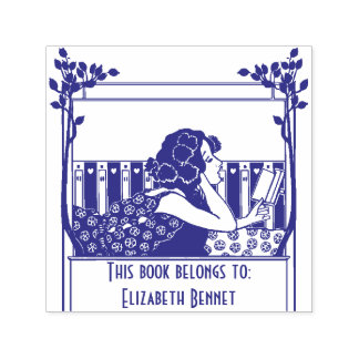 Elegant Vintage Bookplate Permastempel