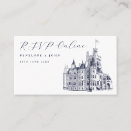 Elegant Vintage Castle Wedding Website Begleitkarte