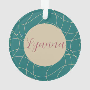 Elegant Vintage Christmas Whimsy Custom Foto Name Ornament