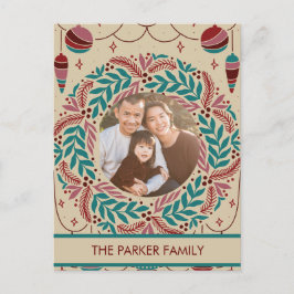 Elegant Vintage Christmas Whimsy Feiertagspostkarte