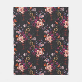 Elegant Vintage dunkle melancholische Burgunder-Bl Fleecedecke