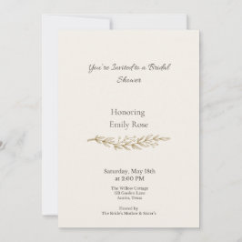 Elegant Vintage Floral Bridal Shower Invitation Einladung