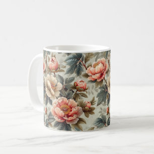 Elegant vintage floral kaffeetasse