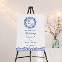 Elegant Vintage French Blue Floral Wedding