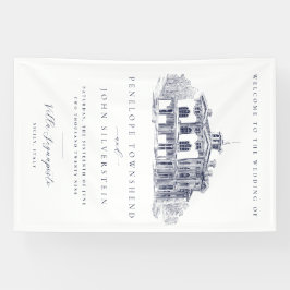 Elegant Vintage Italian Villa Destination Wedding Banner