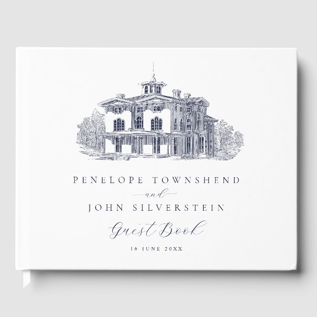 Elegant Vintage Italian Villa Destination Wedding Gästebuch (Vorderseite)