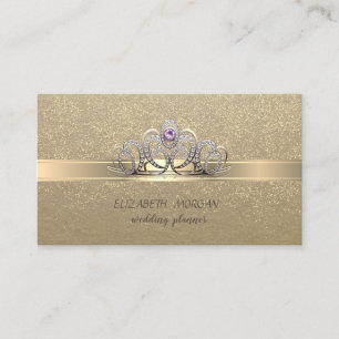 Elegant Vintage, Kraft, Gold Konfetti Visitenkarte