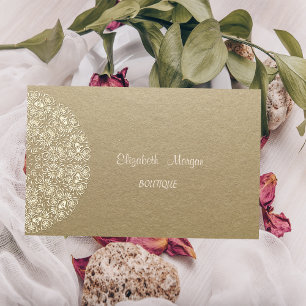 Elegant Vintage, Kraft , Spitze Visitenkarte