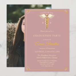 Elegant Vintage Medical Graduation Invitation | Du Einladung