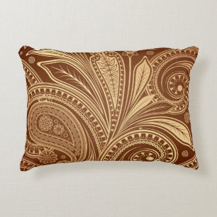 Elegant vintage Paisley Burgunderrot Gold Dekokissen
