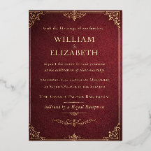 Elegant Vintage Palace Wedding Invite