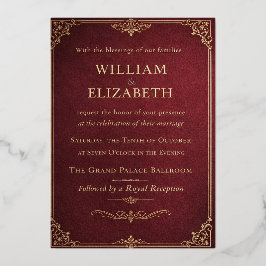 Elegant Vintage Palace Wedding Invite Folieneinladung