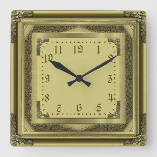 Elegant vintage quadratische wanduhr