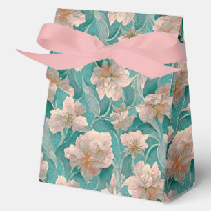 Elegant Vintage Sanfte Florale Rosa und Blau Geschenkschachtel