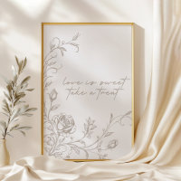 Elegant Vintage-Sepia-Hochzeit Liebe ist süß Gesch