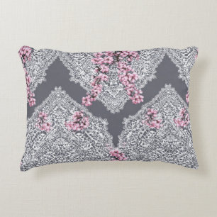Elegant Vintage-Spitze Rosa Blumen Shabby Chic  Dekokissen