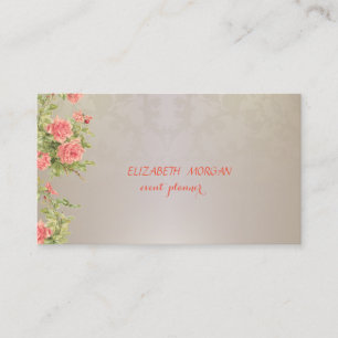 Elegant Vintage ,Spitze,Rosen Visitenkarte