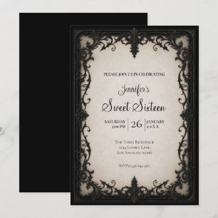 Elegant Vintage Sweet 16 Geburtstag Einladung