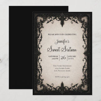 Elegant Vintage Sweet 16 Geburtstag Einladung