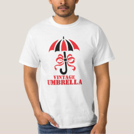 Elegant Vintage Umbrella with Ribbon Bow Design T-Shirt