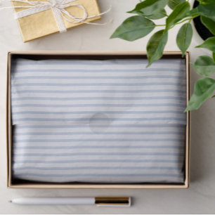 Elegant vintage verblasster blauer Streifen Gesche Seidenpapier