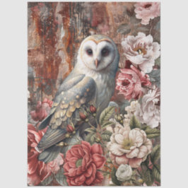 Elegant Vintage Victorian Rustic Floral Decoupage  Seidenpapier