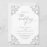 Elegant Vintage Wedding Gray Silver