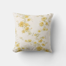 Elegant Vintage Yellow Roses Floral Pattern