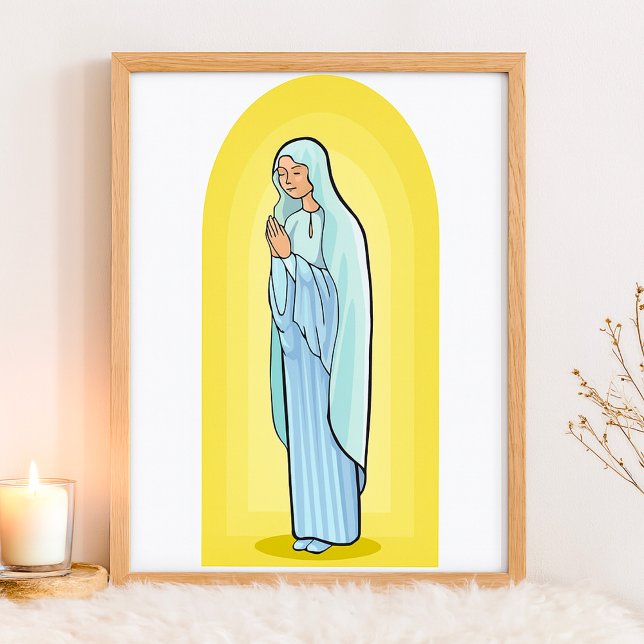 Elegant Virgin Mary Catholic Religious Poster (Von Creator hochgeladen)