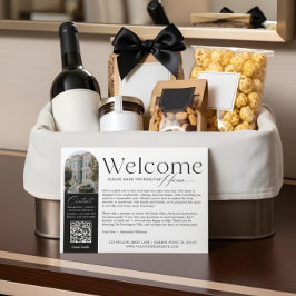 Elegant Visitor Greeting Vacation Rental Welcome Dankeskarte