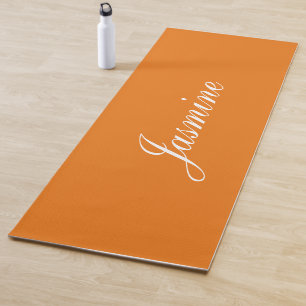 Elegant Vivid Orange Personalisiert Yoga Mat Yogamatte