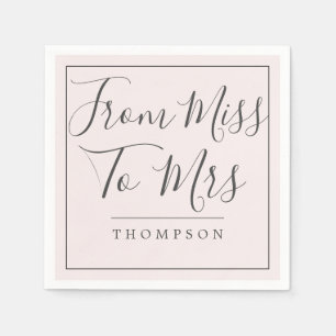 Elegant von Miss zu Brautparty Blush Paper Serviette