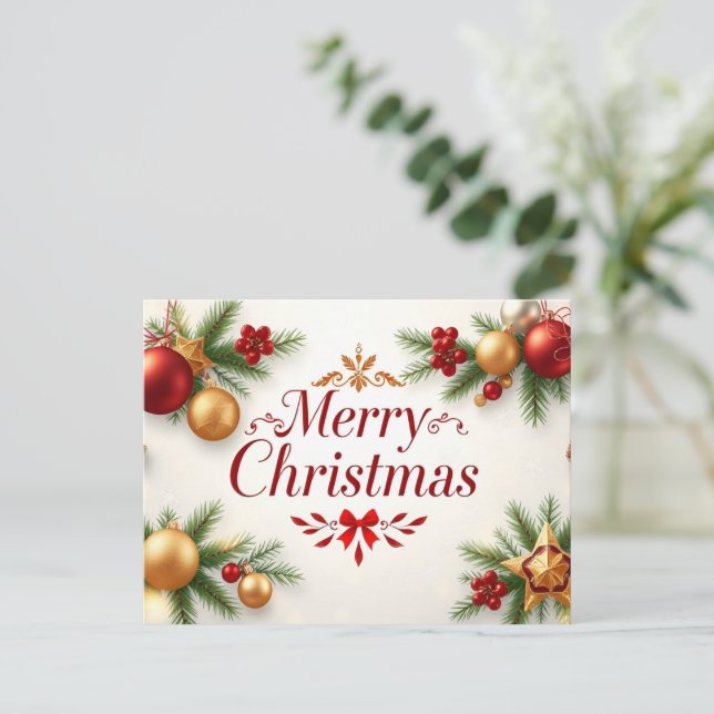 Elegant von Weihnachten: Eine Feier zum Feiern Postkarte (Stehend Vorderseite)