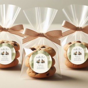 Elegant Waddle es sei Mallard Enck Gender Reveal Runder Aufkleber